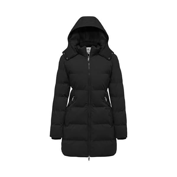 Women's Warm Thickened Parka Coat Winter Puffer Jacket with Removable Hood