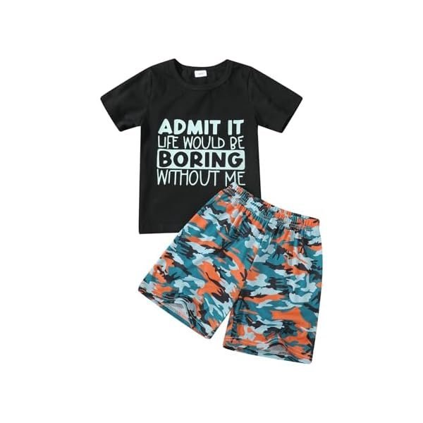 Kid Toddler Baby Boys Clothes Tie-dye Palm Leaf Top 2Pcs Summer Shorts Set